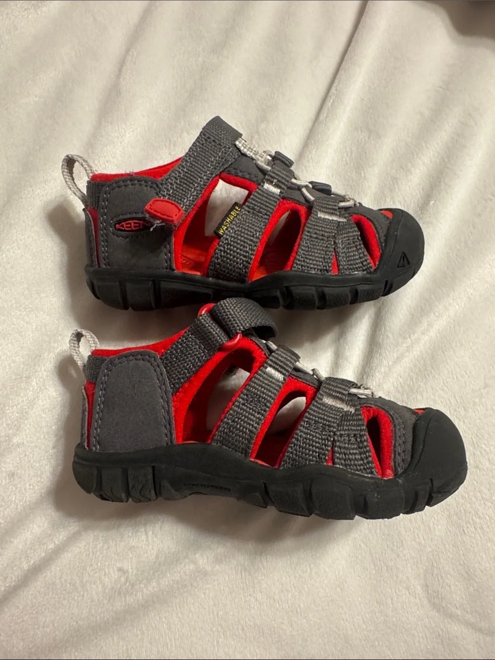 Keen Toddler’s Red and Black Outdoor Sandals